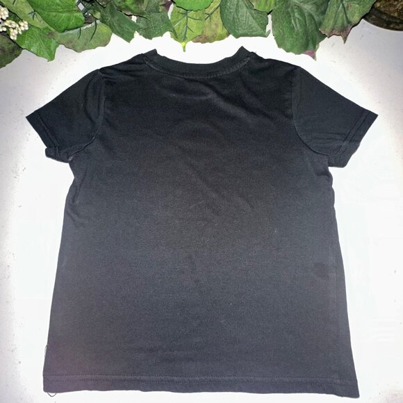 Champion Kids Black T-Shirt With Logo Print Size 5/6 Cotton/Polyester Blend - Picture 2 of 5